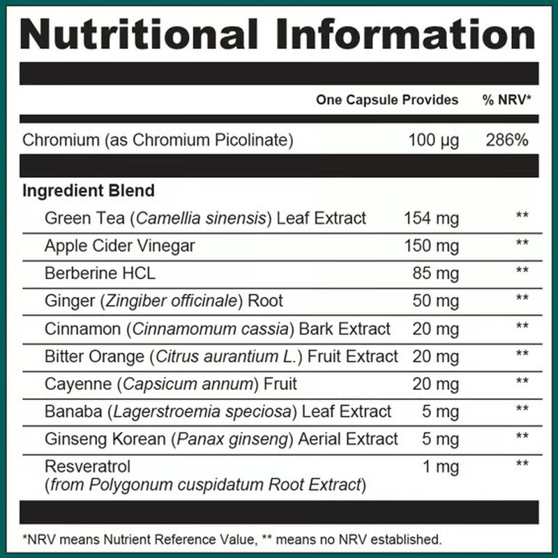 Étiquette et informations nutritionnelles de Vitaslimex
